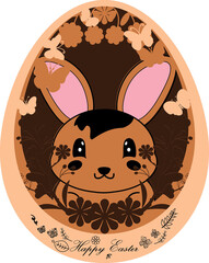 Happy Easter Laser Cut 