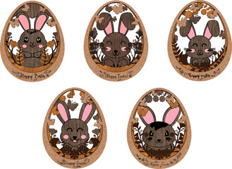 Happy Easter Laser Cut 