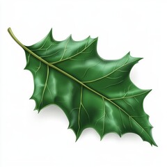 Fototapeta premium vector graphic of a holly plant leaf