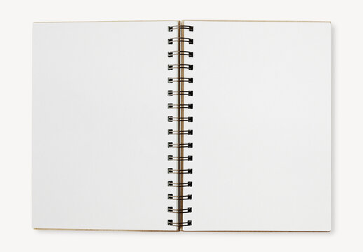 Stationery Flatlay Open Notebook Mockup