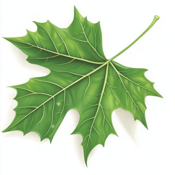 vector graphic of a plane tree leaf