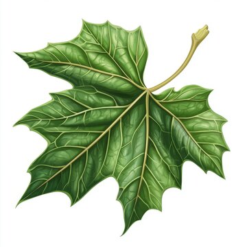 vector graphic of a plane tree leaf