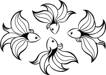 Angel fish vector illustration 