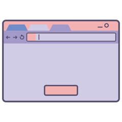 Hand drawn retro computer windows element