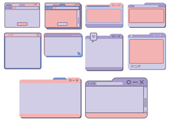 Hand drawn retro computer windows element