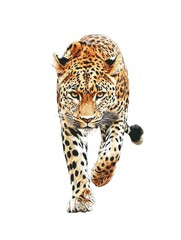 Naklejka premium Leopard in motion