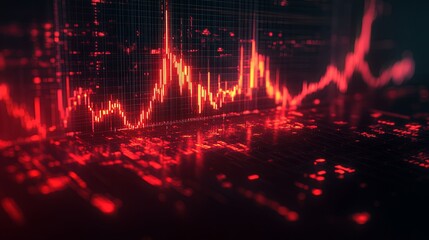 Reflections of Economic Turmoil. A dramatic economic crisis background