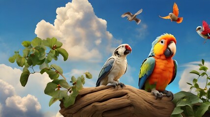 blue and yellow macaw