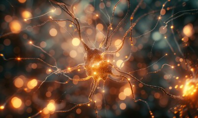 Neurons brain cell medical background