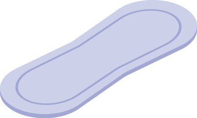 Sanitary pad lying on white background representing feminine hygiene