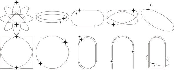 Fototapeta premium Flat design minimalist linear frame