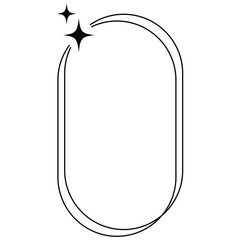 Flat design minimalist linear frame