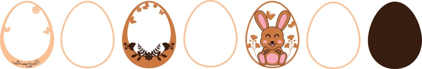 Happy Easter Laser Cut 7 Layer