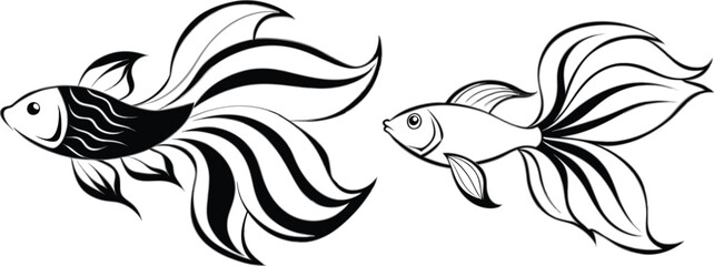 Angel fish vector illustration 