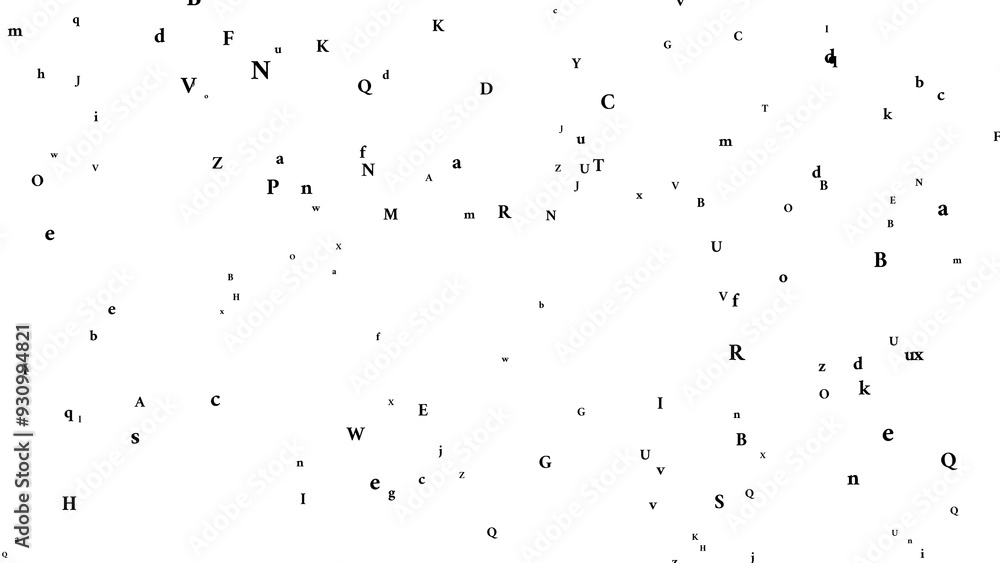 Poster black alphabet on white background. abstract background for various events and projects