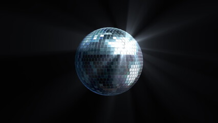 Disco ball. Night club lighting equipment. 3d render.