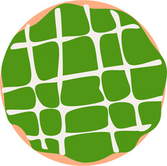 donuts covered in glaze and toppings. Vector format file. Editable file.