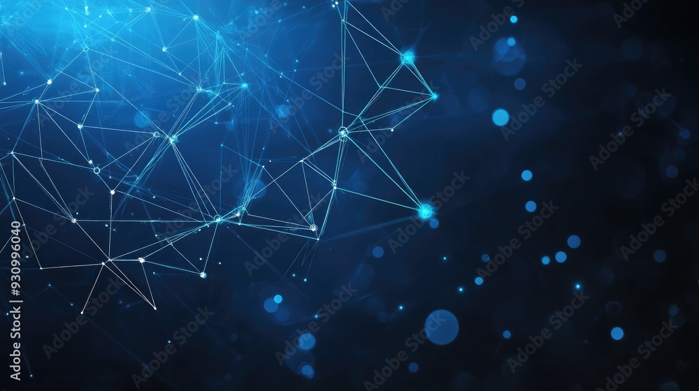 Poster high tech technology geometric and connection system background
