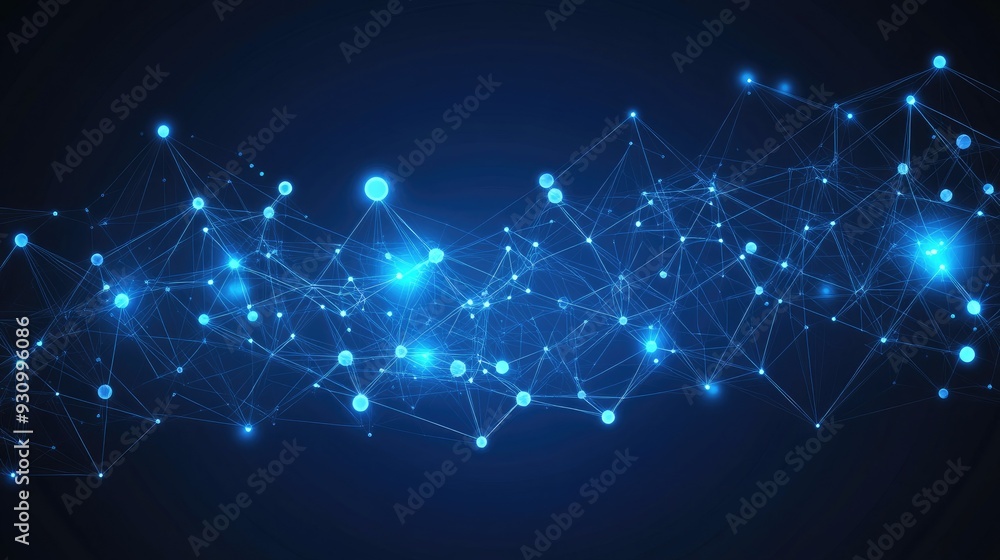 Poster High tech technology geometric and connection system background