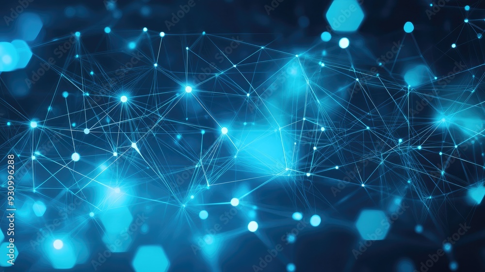 Poster high tech technology geometric and connection system background