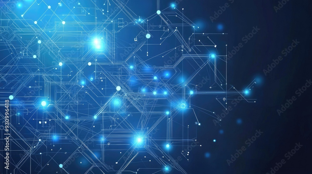 Poster high tech technology geometric and connection system background
