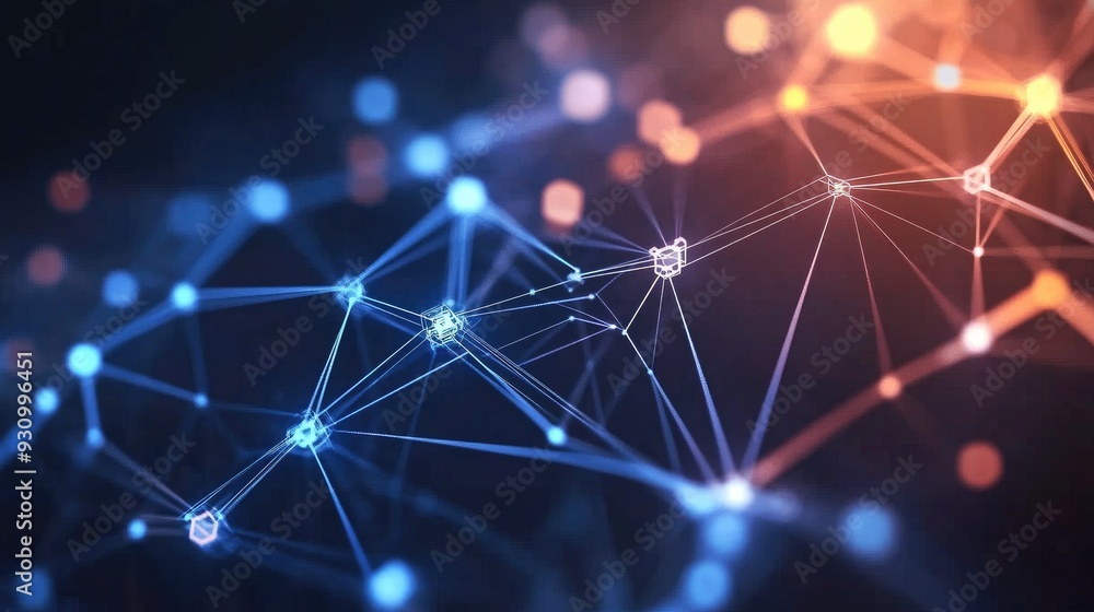 Aufkleber high tech technology geometric and connection system background