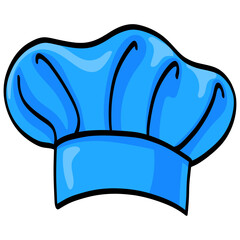Chef Hat Cap Blue Vector Illustration