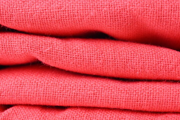 red texture of fabric textile, abstract image for fashion cloth design background