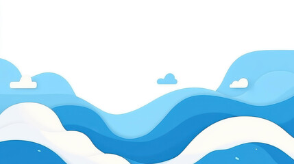 A sleek blue and white wave banner, perfect for modern business presentations, featuring a unique cartoonstyle texture.
