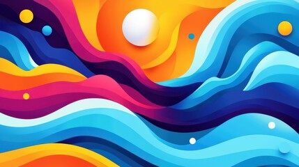 Obraz premium A vibrant, futuristic backdrop that fuses color with modern design, perfect for fashion enthusiasts and trendsetters.
