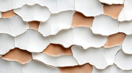 Fototapeta premium Sycamore tree bark with smooth, wavy textures, showcasing a natural palette of white, brown, and green, highlighting its unique patchy appearance