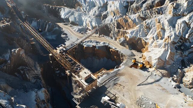 Aerial View Of Mine Footage 4K