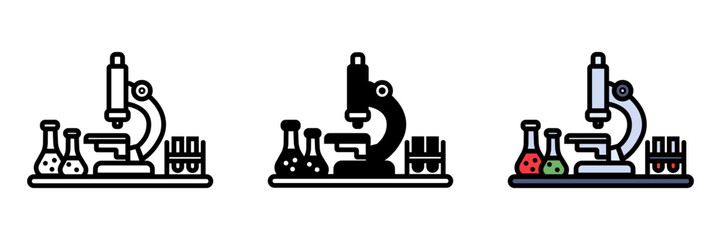 Science Lab Icon, A specialized room in schools or universities equipped with scientific instruments and materials for conducting experiments and research.