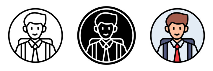 Student Icon, an individual enrolled in an educational institution, attending classes, completing assignments, and working toward academic goals.