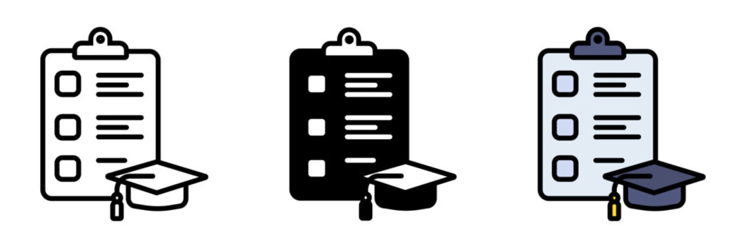 Syllabus Icon, A document outlining the course content, schedule, objectives, and assessment methods provided by instructors at the beginning of a term.