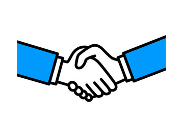 握手する手のイラスト（カラー）