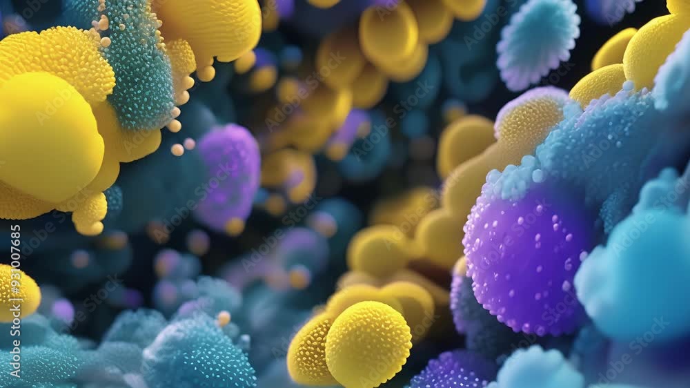 Poster an electron micrograph showcasing the various complexes of the electron transport chain responsible 