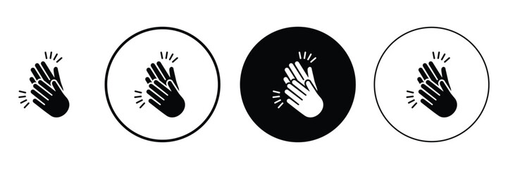 Set of hands clapping icon collection. Congratulations, celebration and success symbol. Vector Illustration.