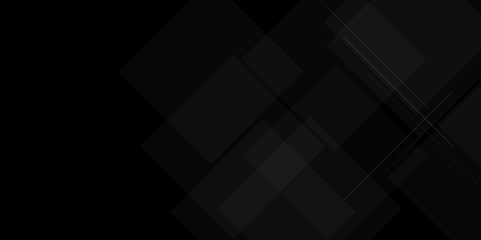 Vector Black and gray polygon square pattern with geometric lines. Luxury modern seamless abstract geometric black pattern.