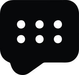 Fototapeta premium a black and white speech bubble with dots on it