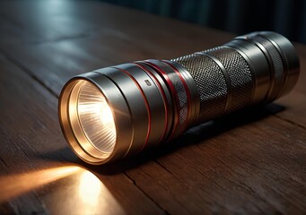 A Metallic Flashlight Turned O