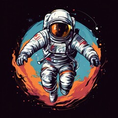 the AI Image Generator, astronaut illustration