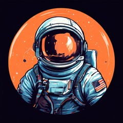 the AI Image Generator, astronaut illustration
