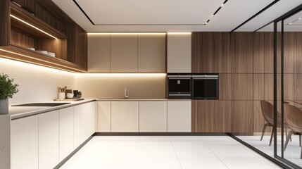 Modern Kitchen Interior with Sleek Design
