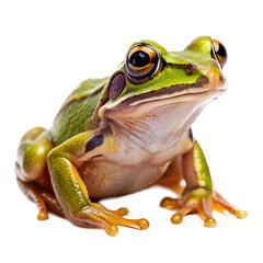 Obraz premium Curious Gaze of the Green Tree Frog 