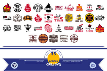 Set of Grill SVG