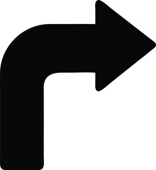 a black and white arrow pointing to the left