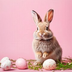 the AI Image Generator, easter bunny and eggs