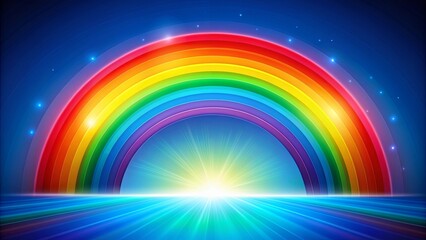 Vibrant and colorful rainbow design with a spectrum of hues , colorful, spectrum, variety, bright, cheerful, joyous