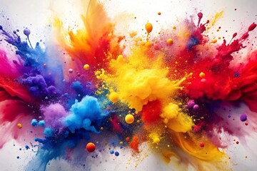 Chromatic Chaos: A vibrant explosion of colors erupts in a dazzling display of artistic energy, capturing the beauty of abstract expression.